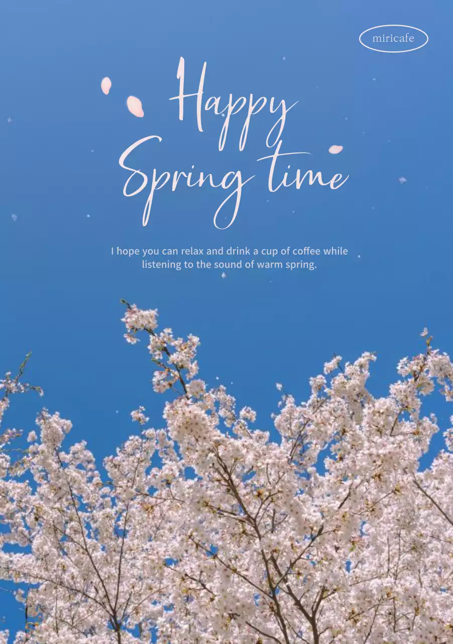 Interior design of a sentimental cafe with a cherry blossom concept