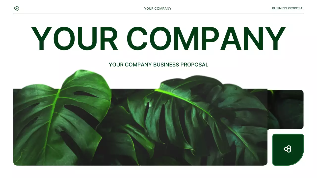 Green Minimal Business Proposal Presentation