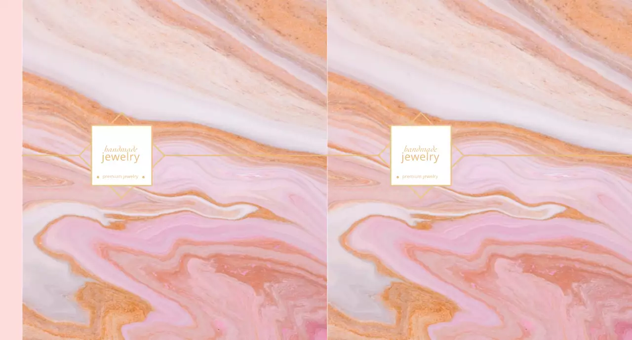 Orange Modern Marble Pattern Jewelry Store