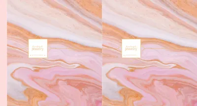 Orange Modern Marble Pattern Jewelry Store