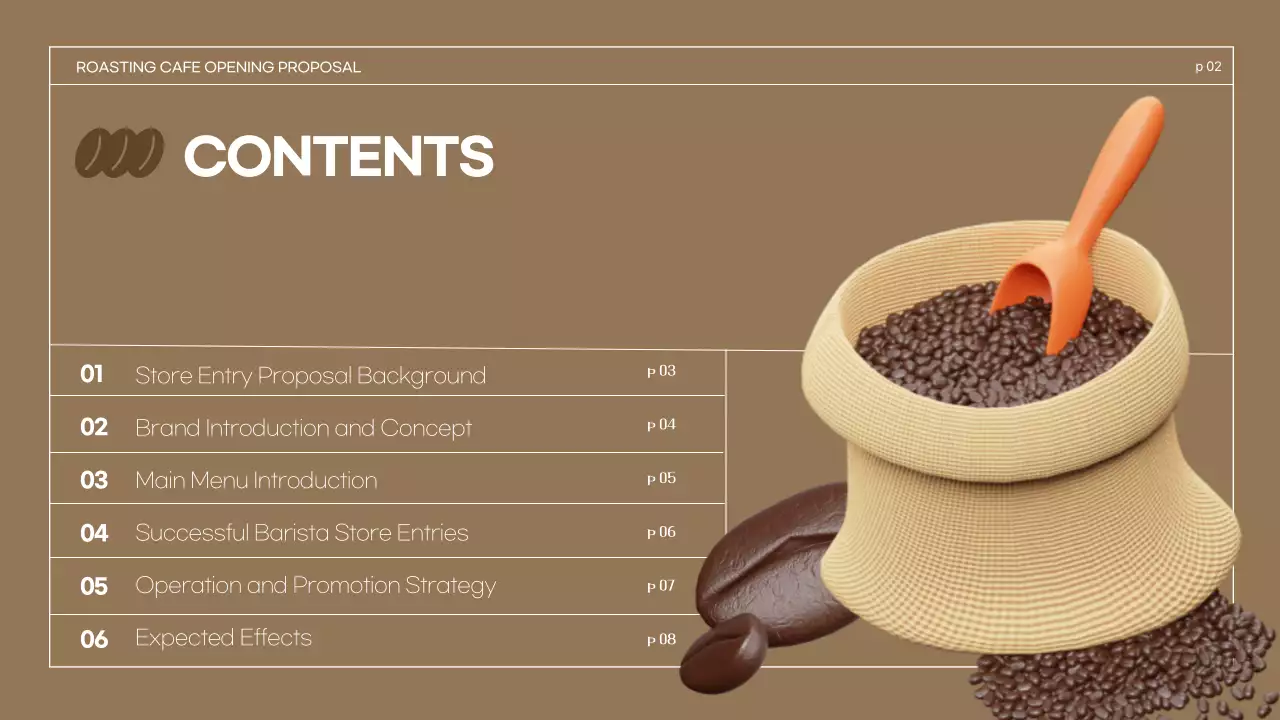 Brown Modern Cafe Proposal Presentation