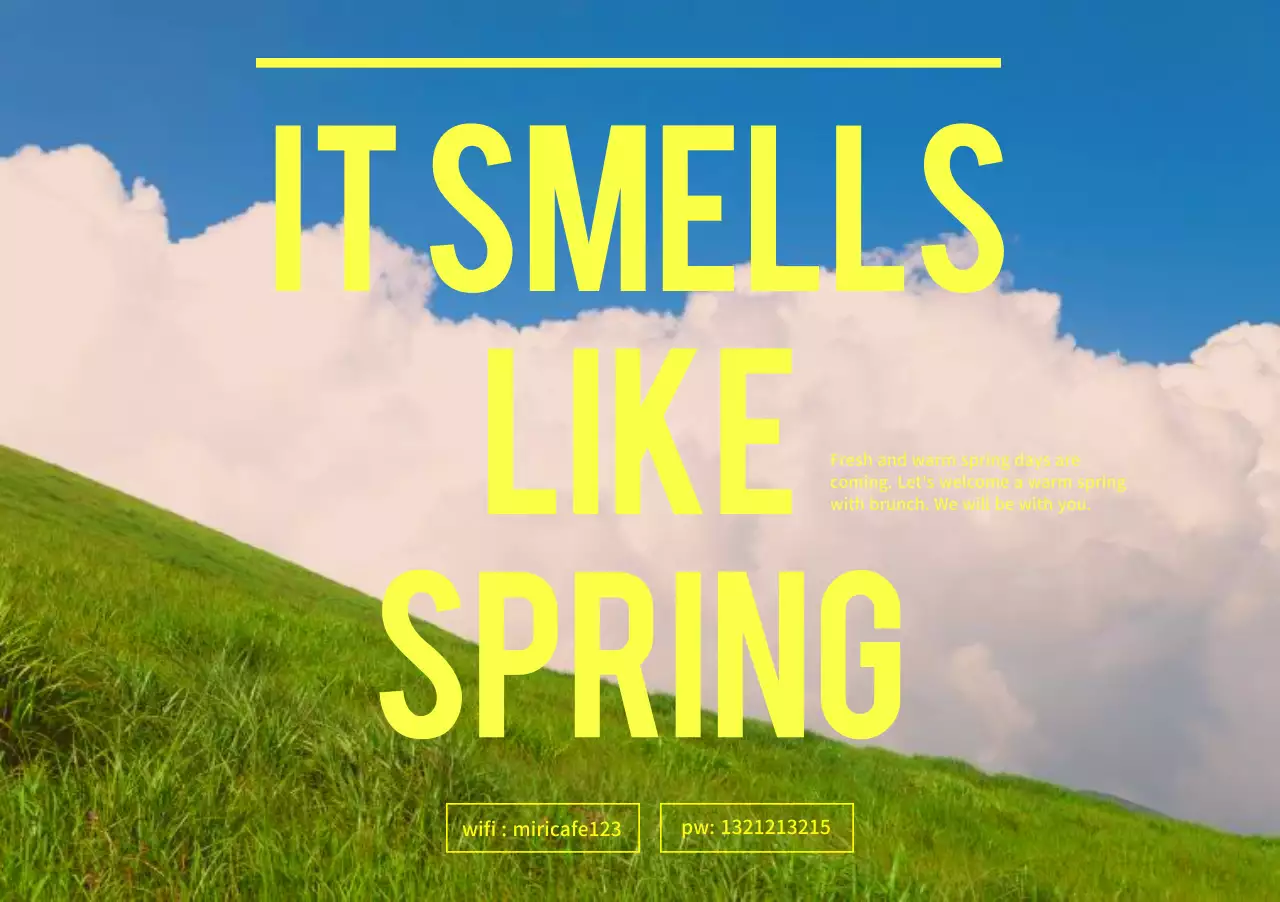 Designing a background photo with a warm spring concept