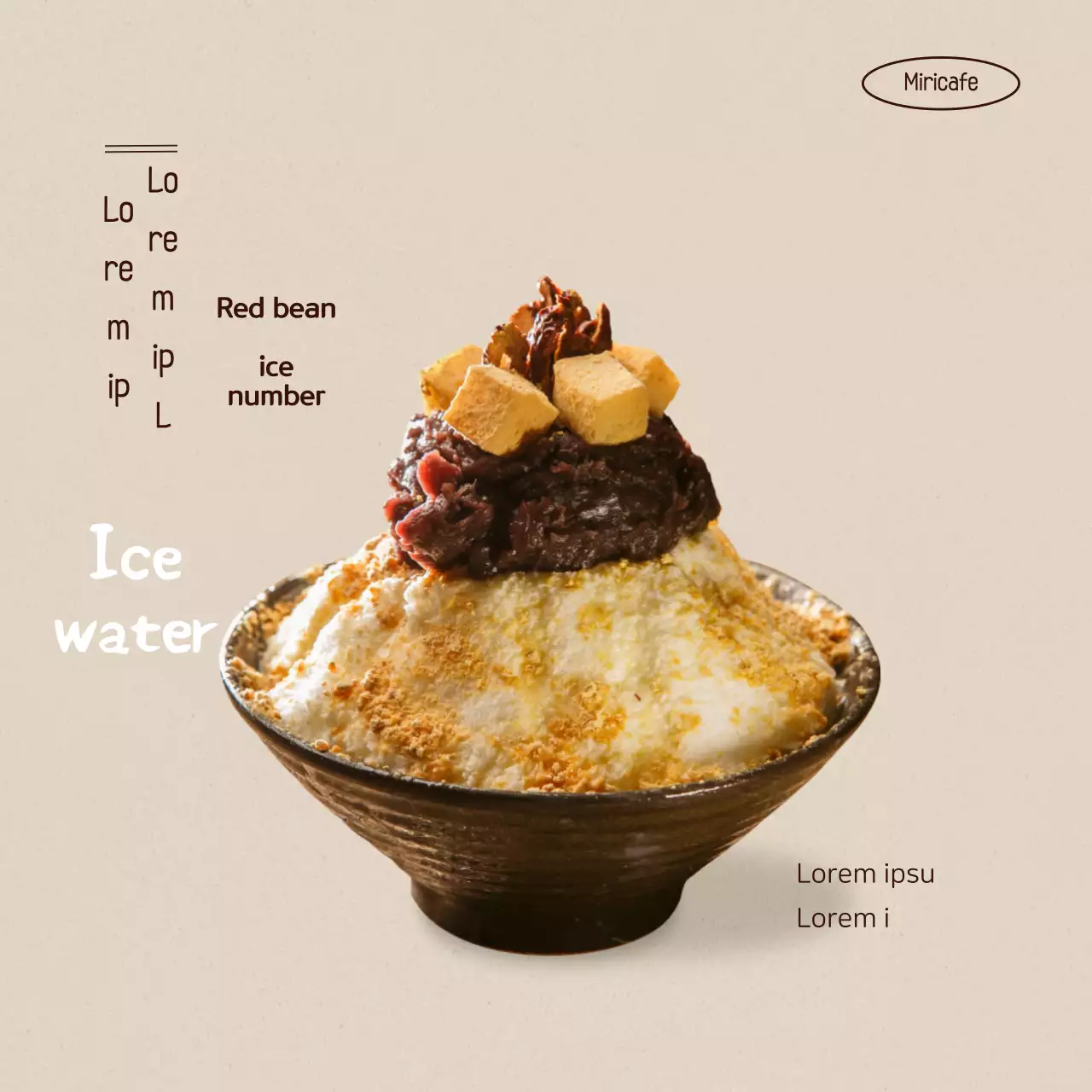 Introducing a beige, clean cafe summer menu