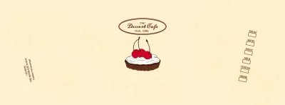 Promote and inform cafes with an emotional logo in reddish brown and pale yellow.