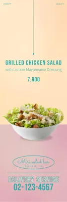 Faixa rosa para salada simples