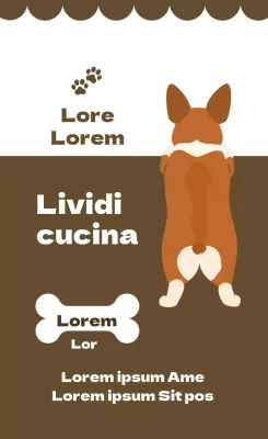 Etichette per dolcetti fatti in casa illustrate in marrone