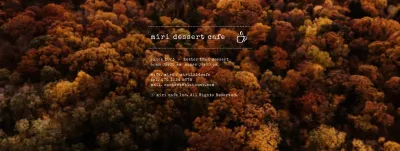 Promote your cafe with a colorful, reddish fall scene