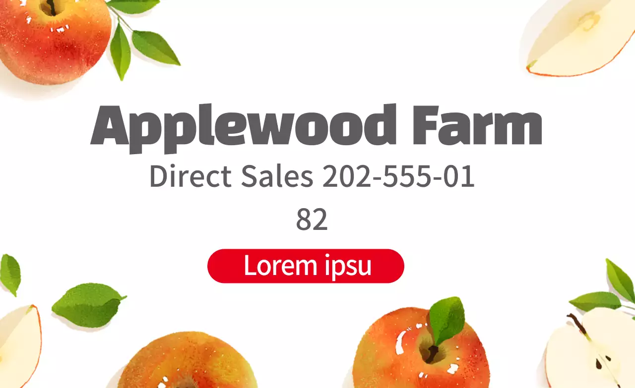 White illustration cute produce farm label