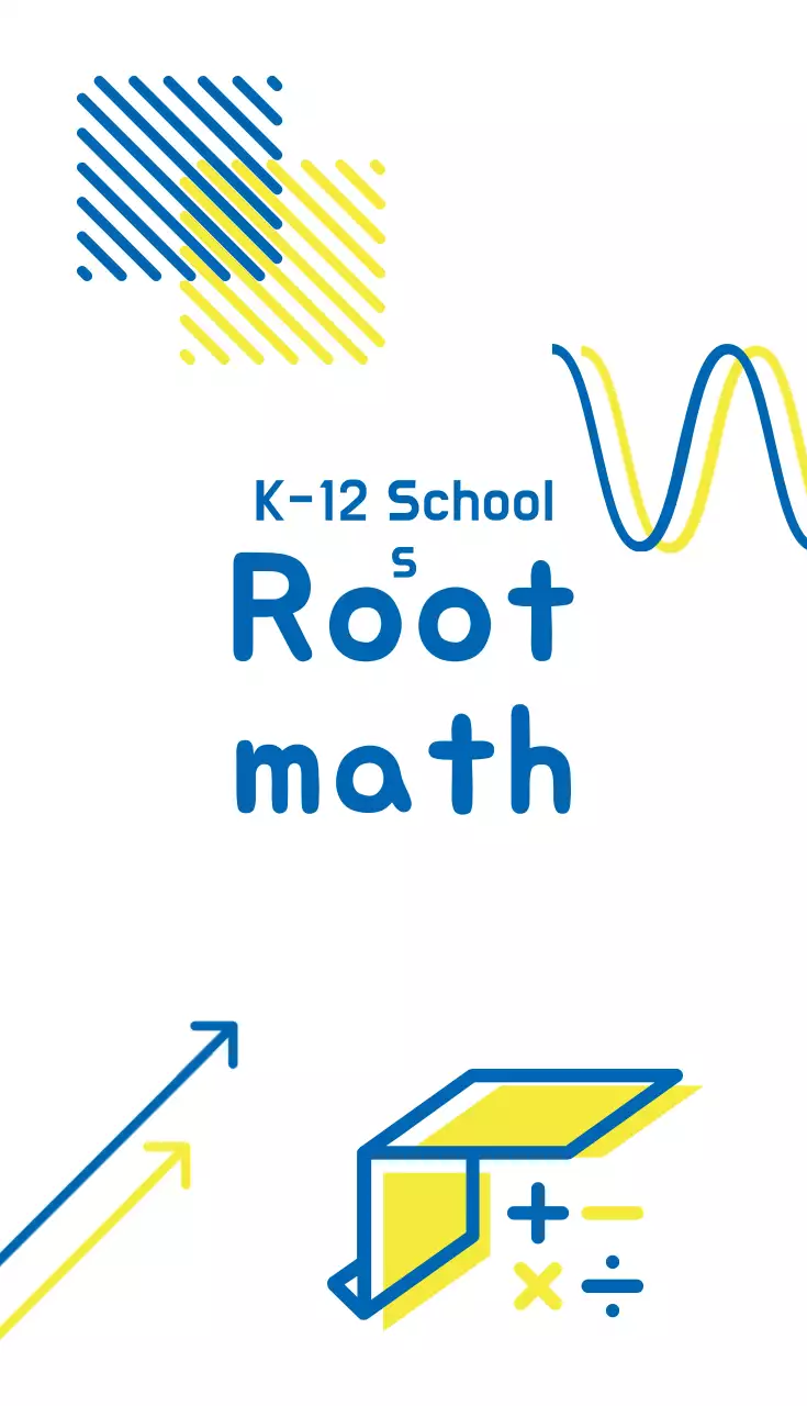 Blue Modern Math Flyer Business Card