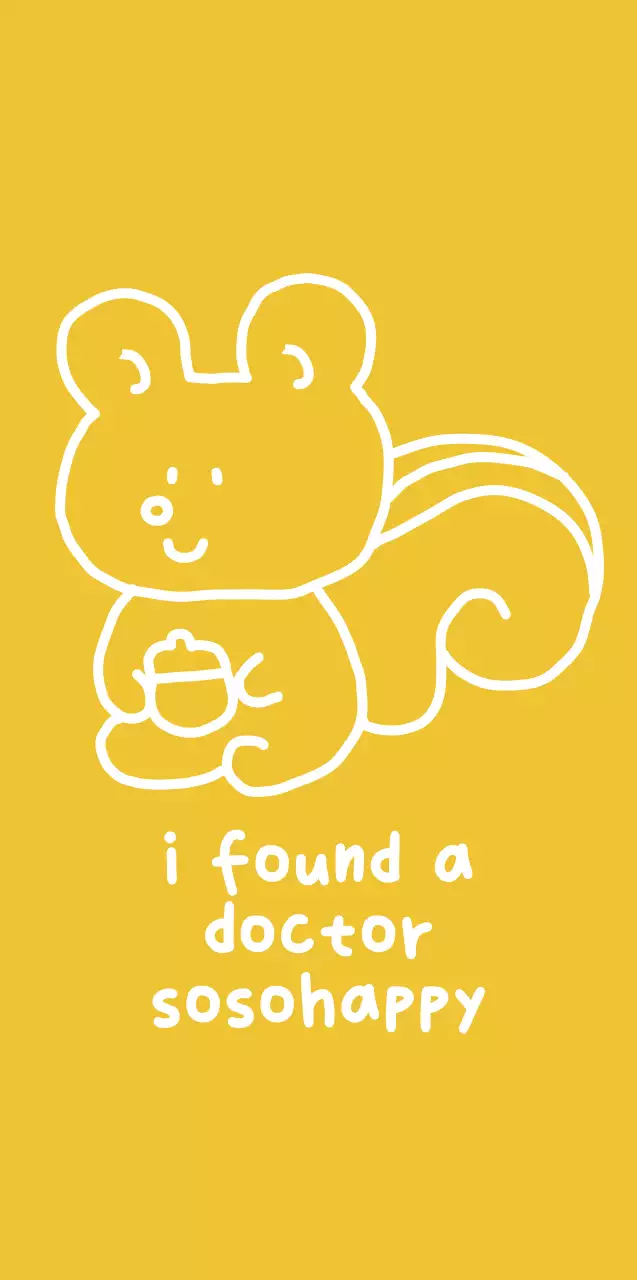 Personalized merchandise with a cute yellow and white squirrel line illustration