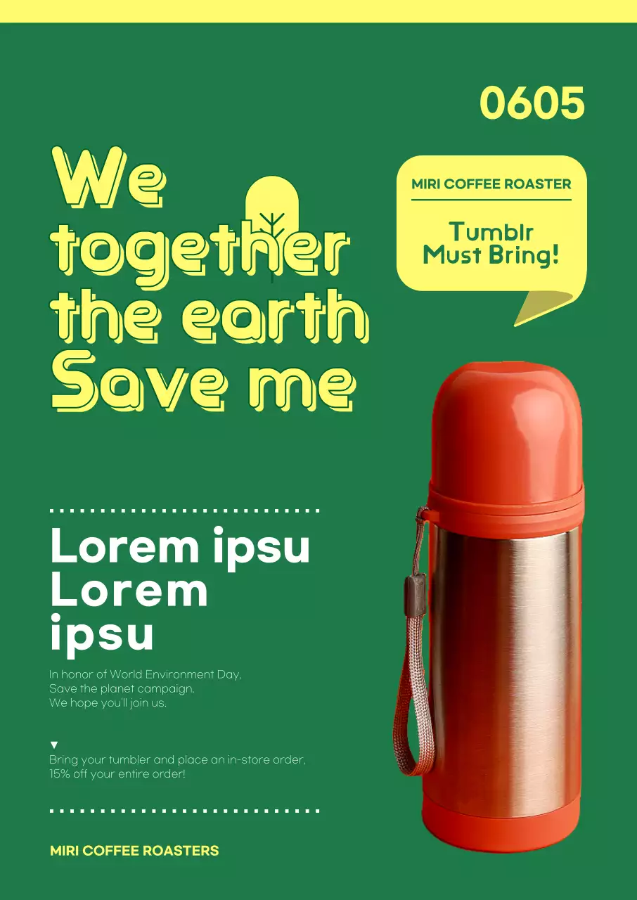 Acara Tumblr untuk Hari Lingkungan Hidup Sedunia dengan latar belakang hijau