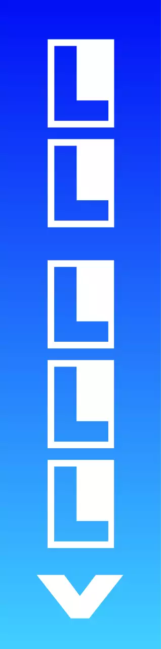 Lampiran panduan sederhana dengan teks lokasi air berwarna biru dan putih serta bentuk panah