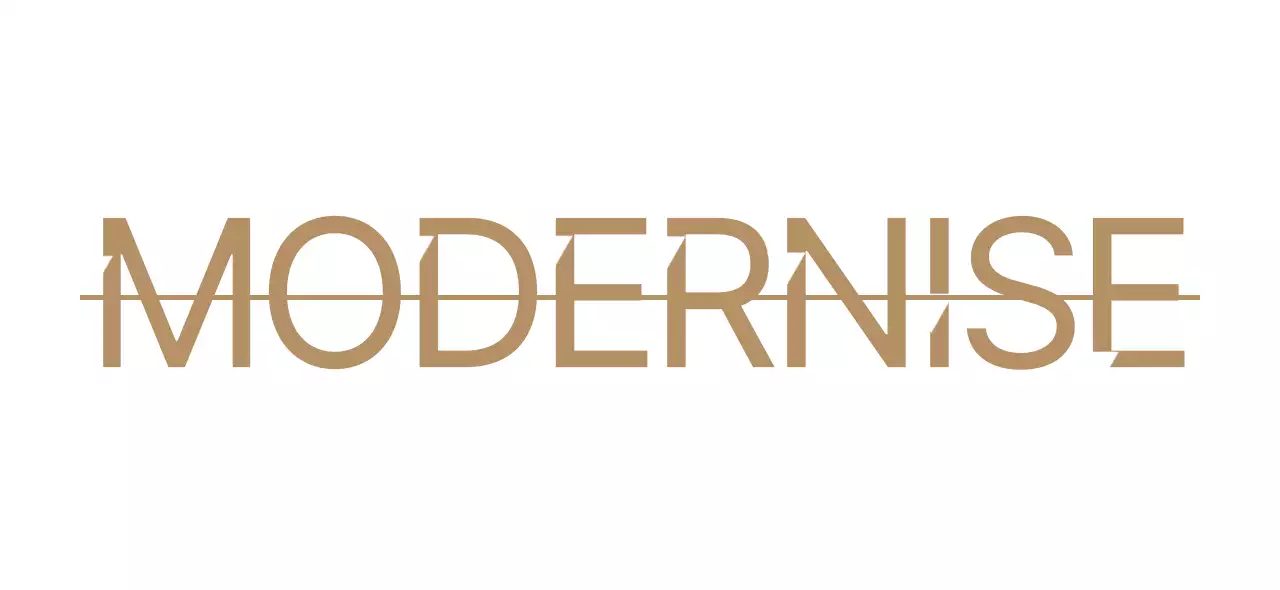 A classy, simple text-accented design in white and gold