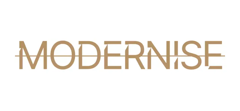 A classy, simple text-accented design in white and gold