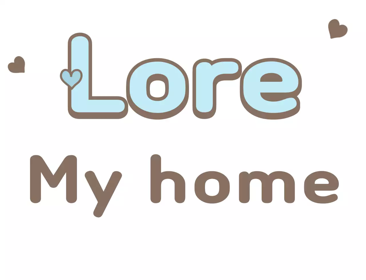 A family t-shirt with cute typography in brown, light blue, and beige.