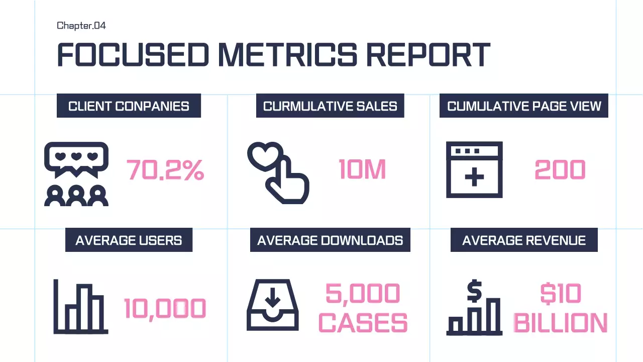 Simple business infographic with pink accents on a white background