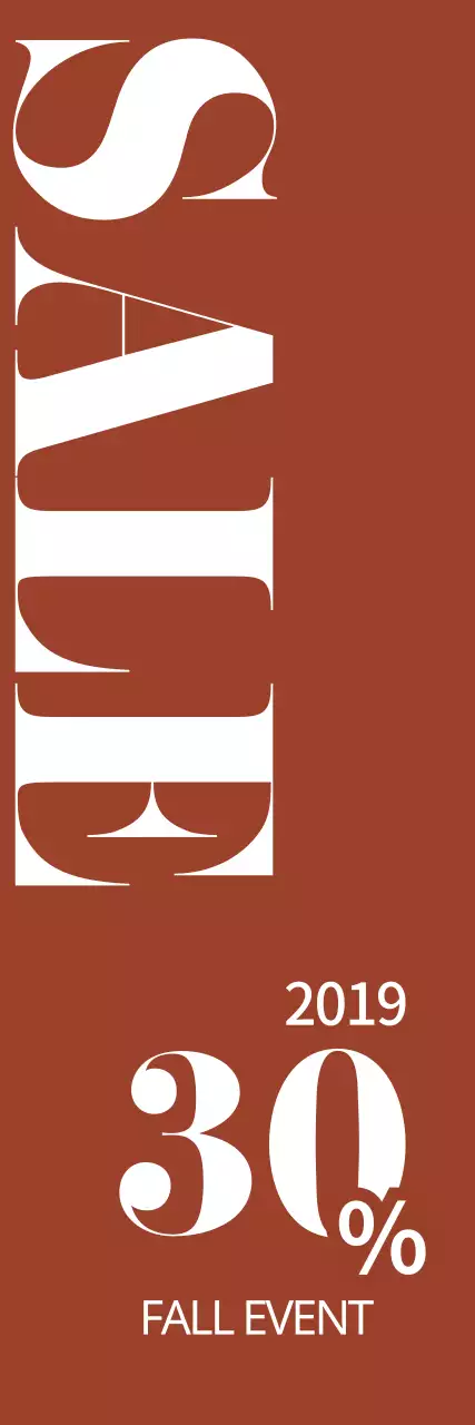 Banner de promoção de venda mínima marrom