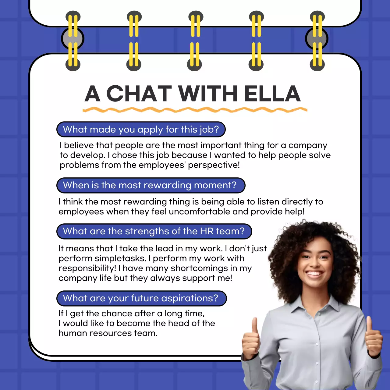 Hướng dẫn phỏng vấn Blue Simple Instagram Carousel