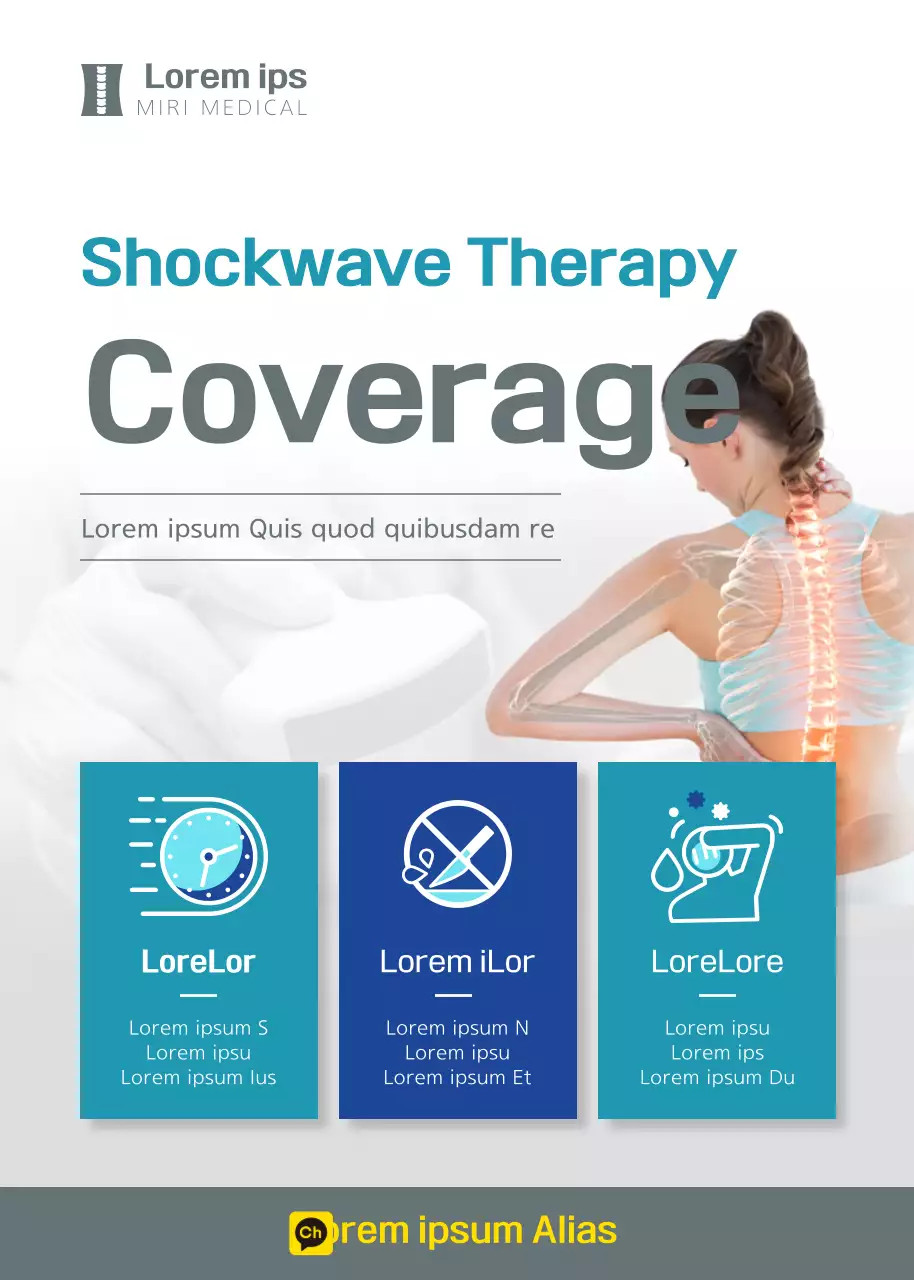 Poster Pengumuman Terapi Modern Biru