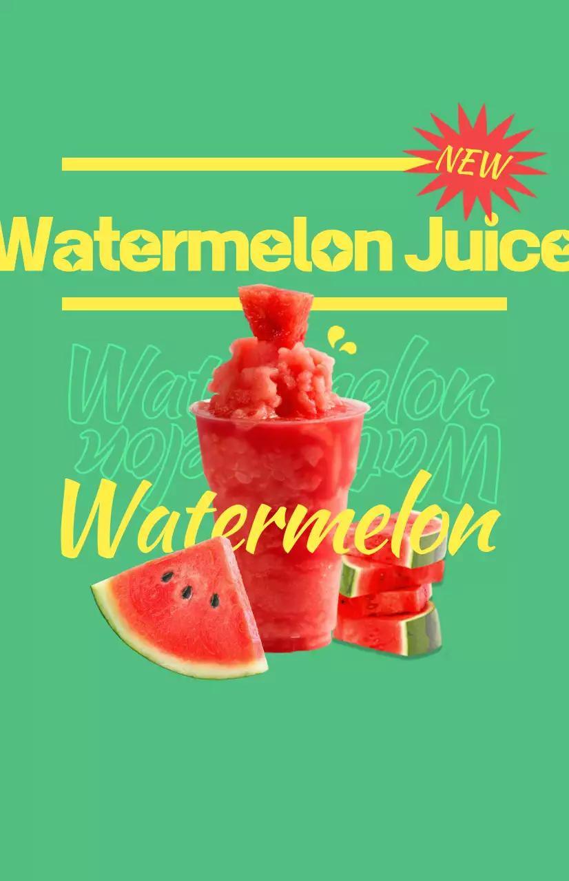 Promote a cafe menu with colorful, illustrated drink images and text