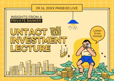 Yellow Modern Investment Lecture Poster