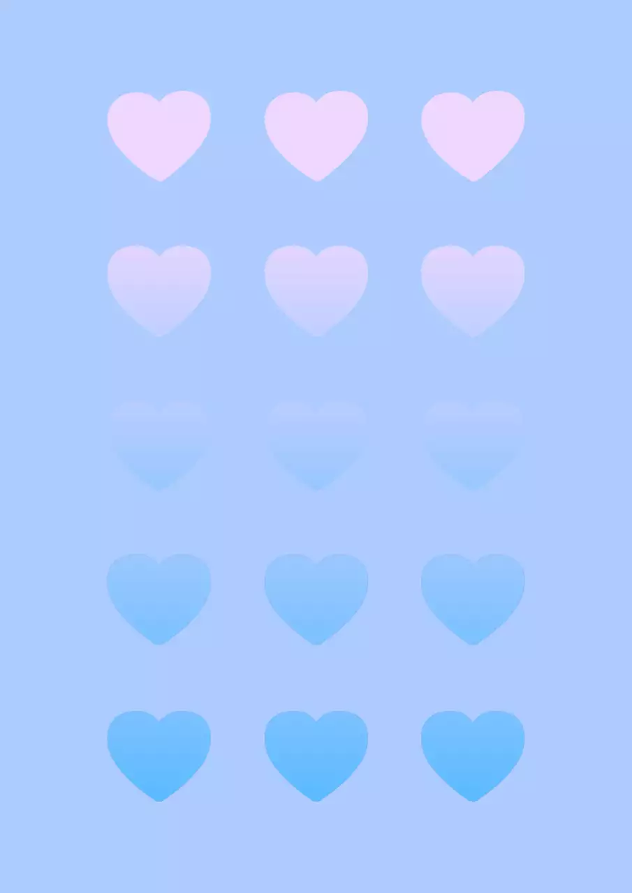 Heart illustration with pink and blue gradients