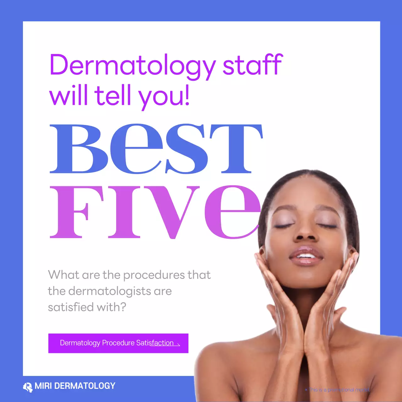 Blue Modern Dermatology Promotion Social Media Post