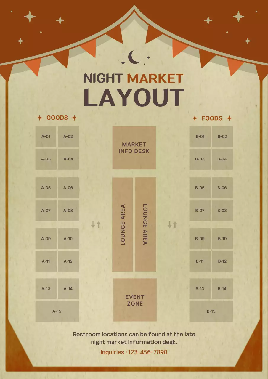 Poster thông báo của Chợ đồ cổ Brown