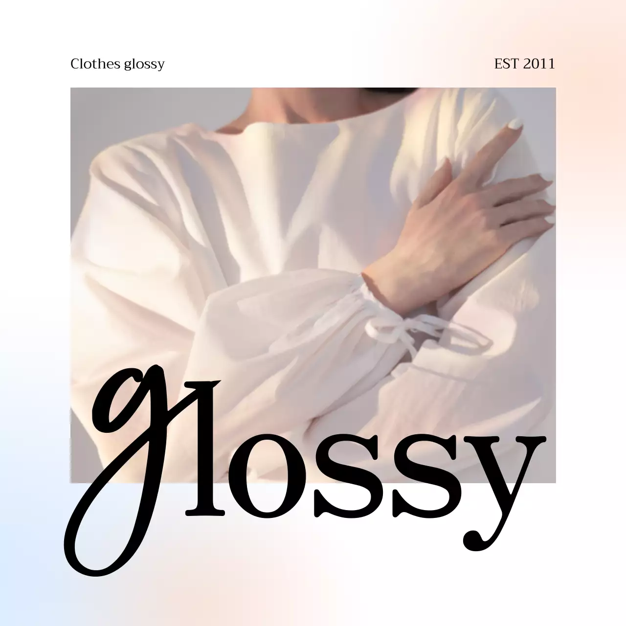 Loja de roupa simples e brilhante com gradientes