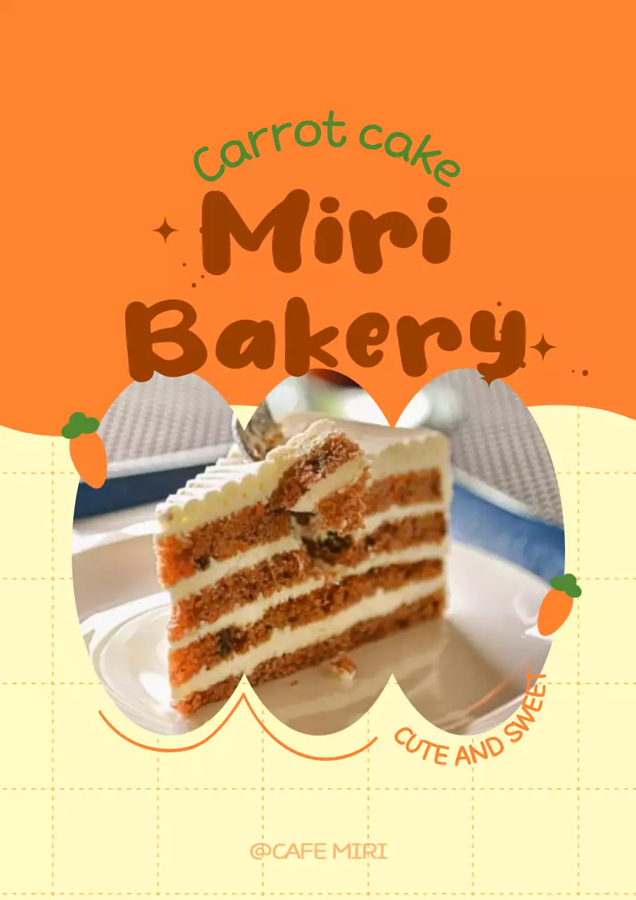 Promosikan menu Anda dengan bingkai oranye yang lucu