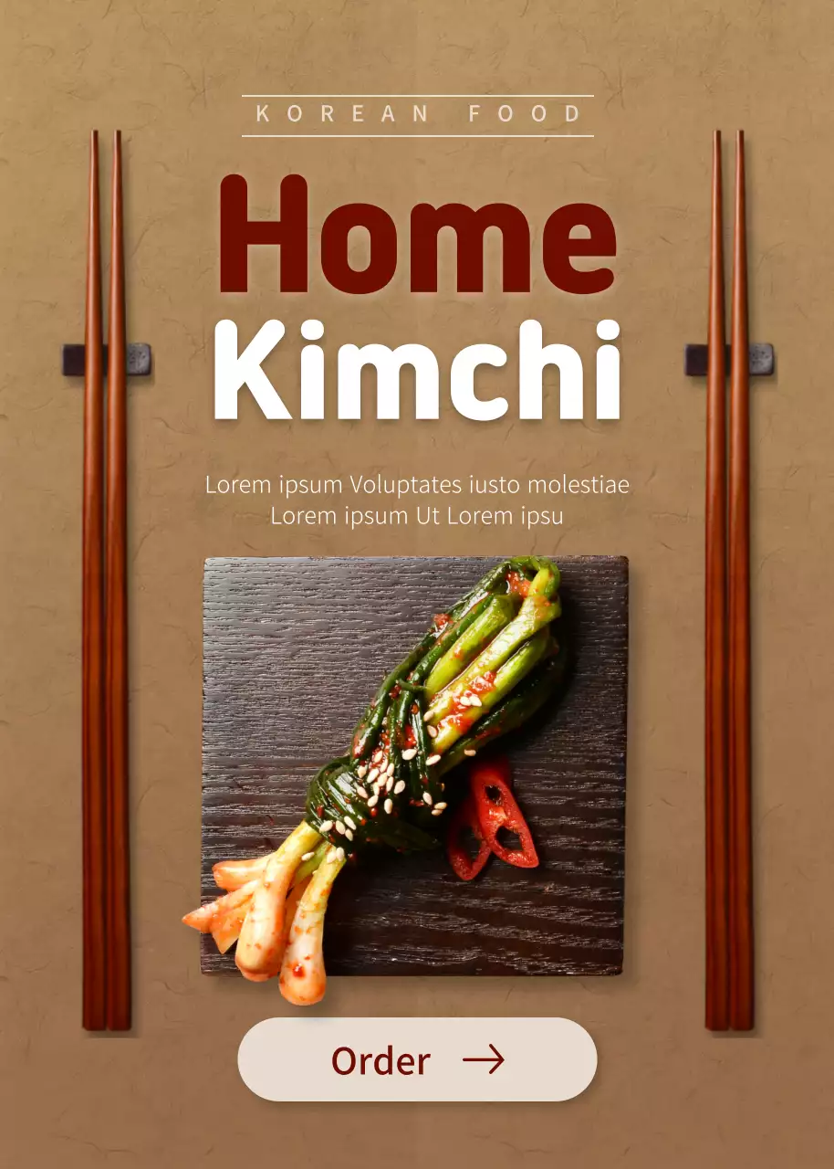 Poster Promosi Makanan Tradisional Beige