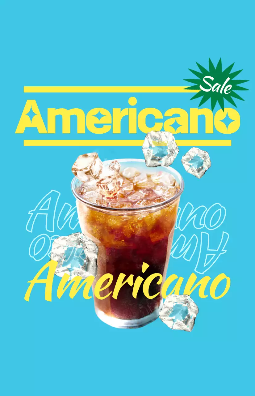 Promova o menu do seu café com imagens coloridas de bebidas ilustradas e texto