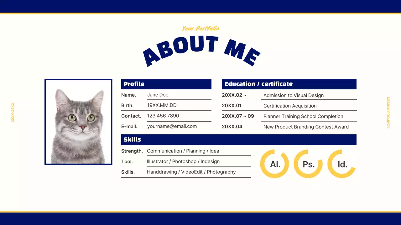 Blue Retro Design Portfolio Presentation