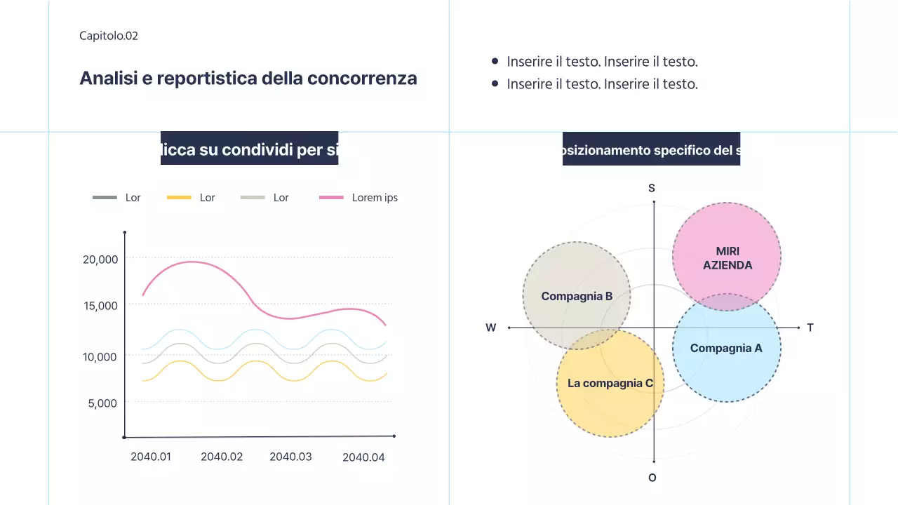 Infografica aziendale semplice con accenti rosa su sfondo bianco