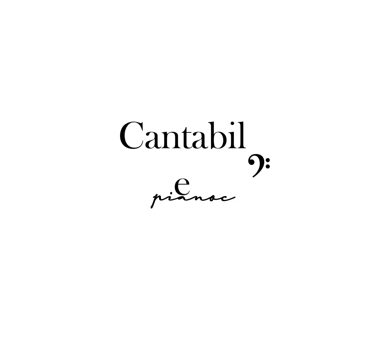 Sekolah Piano Konsep Tipografi Serif Ramping dalam Warna Hitam