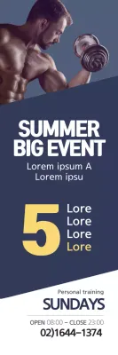 Banner de promoção de fitness moderno da Marinha