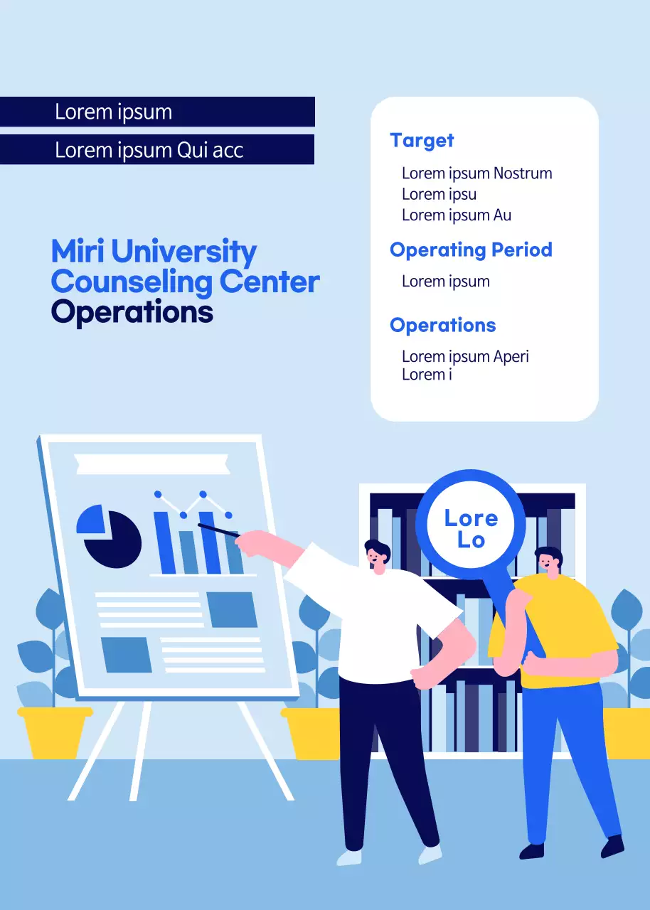 Poster Panduan Universitas Modern Biru