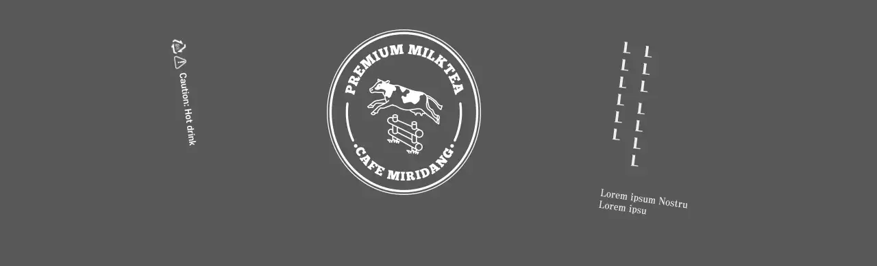 Vintage milk ranch milk tea logo with light blue background