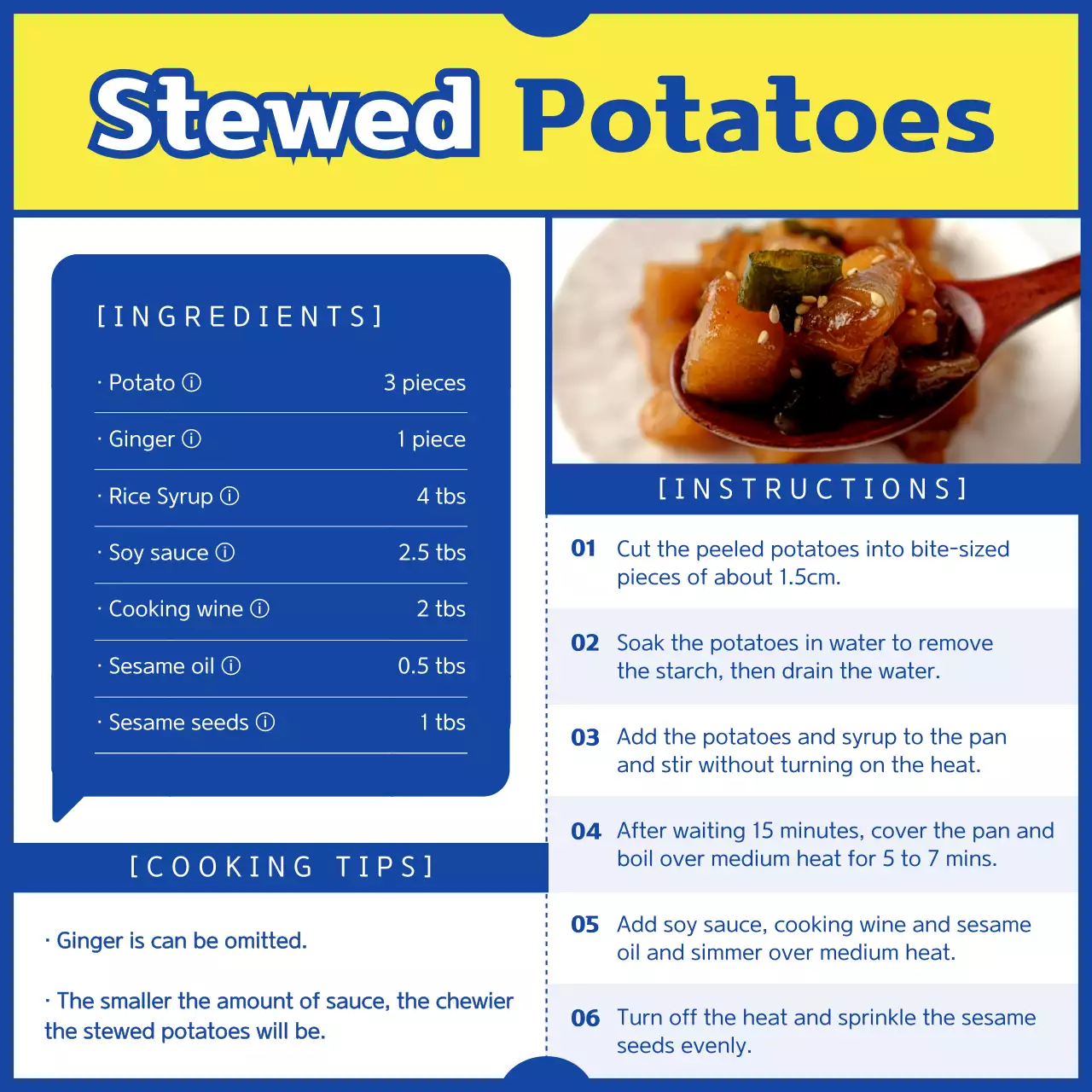 Yellow Trendy Potato Recipe Promotion Instagram Carousel