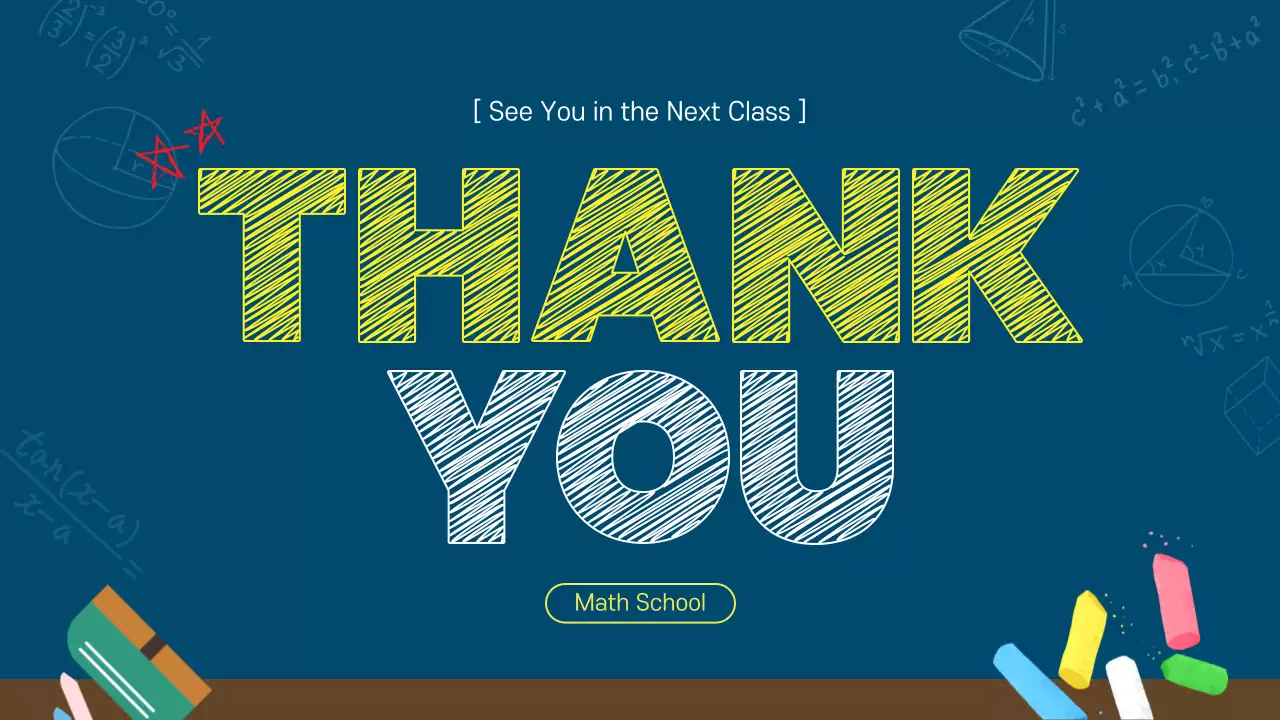 Blue Retro Math Course Presentation