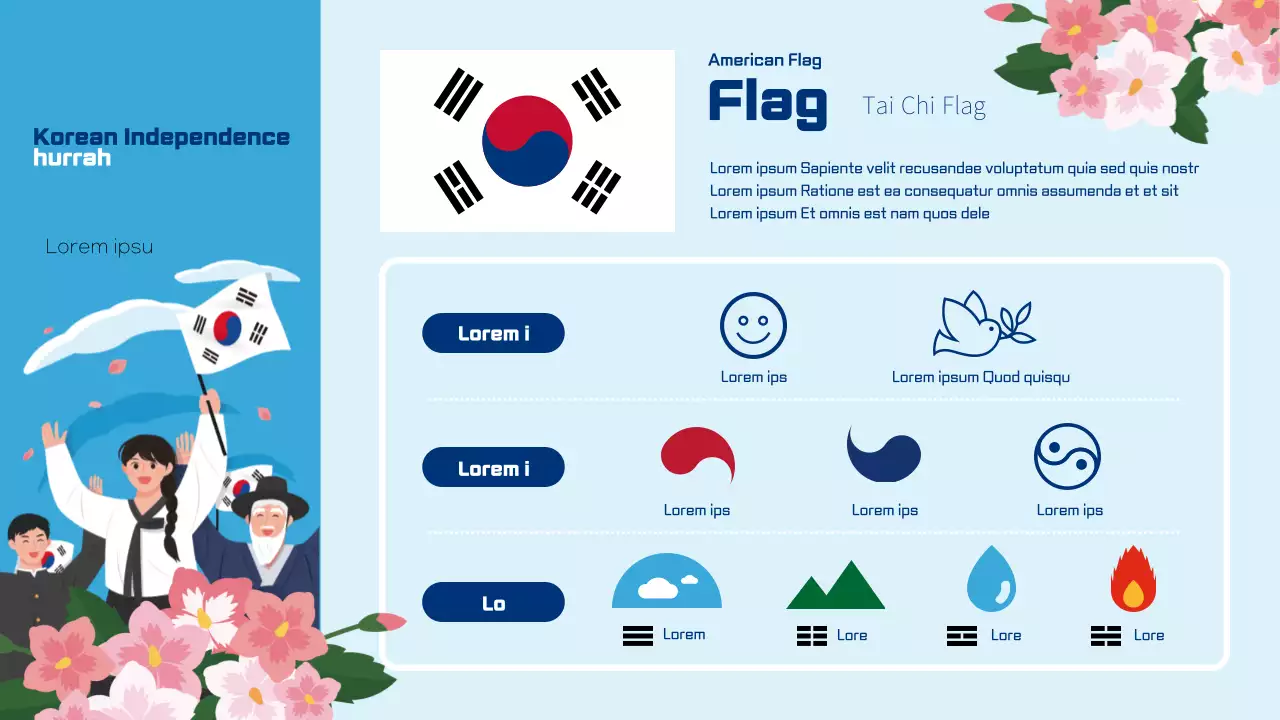 Blue Cultural Independence Announcement Infographic