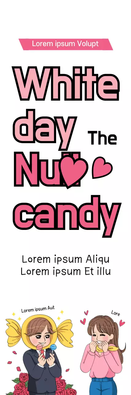 Banner de propaganda de doces fofos rosa