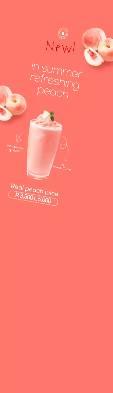 Simple style in pink and white to promote a summer menu