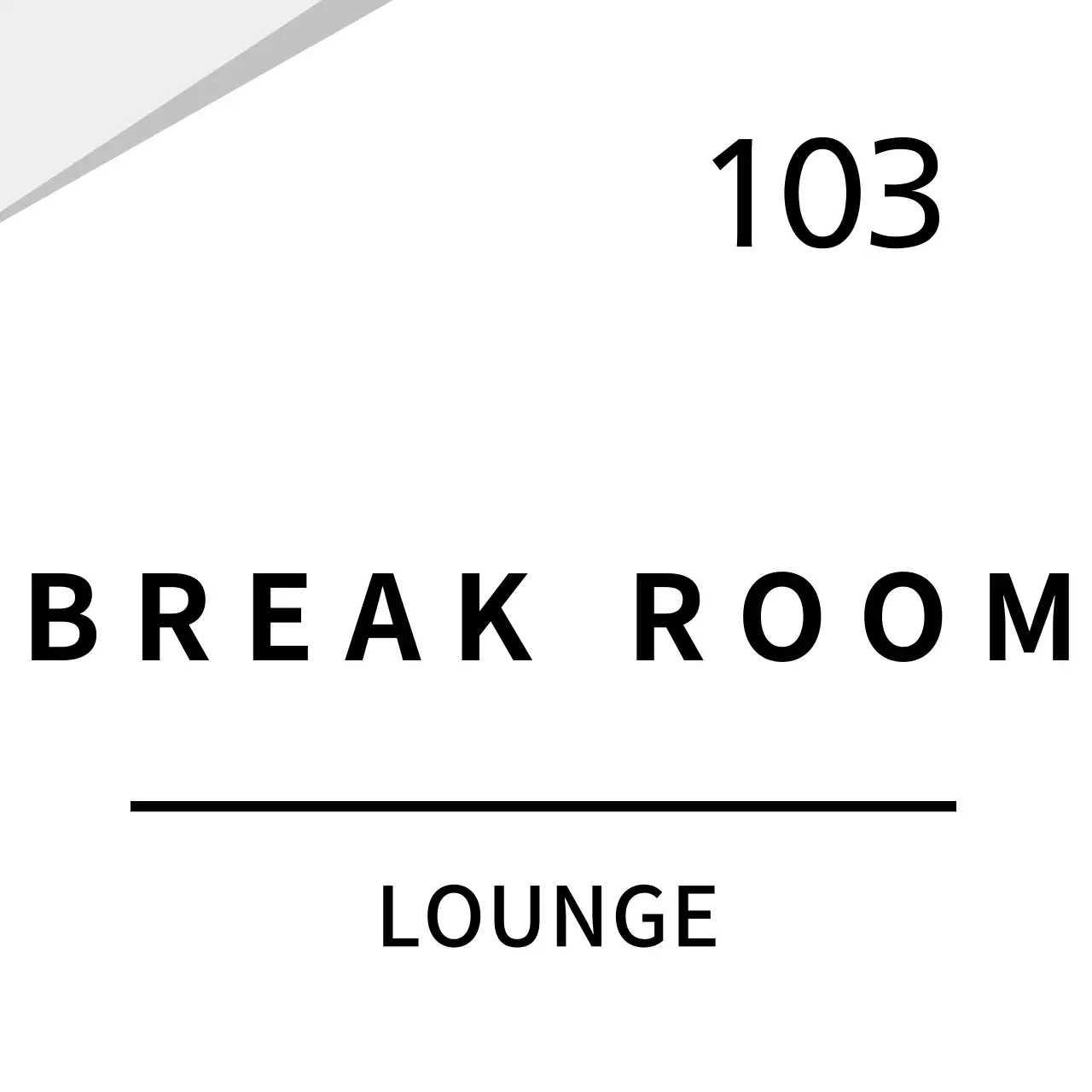 White clean graphic company sign