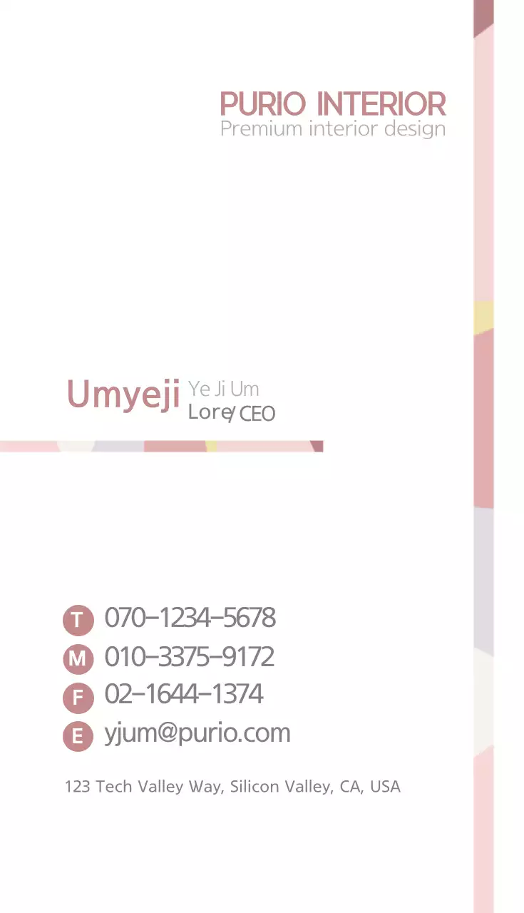 Kartu Nama Interior Minimalis Beige