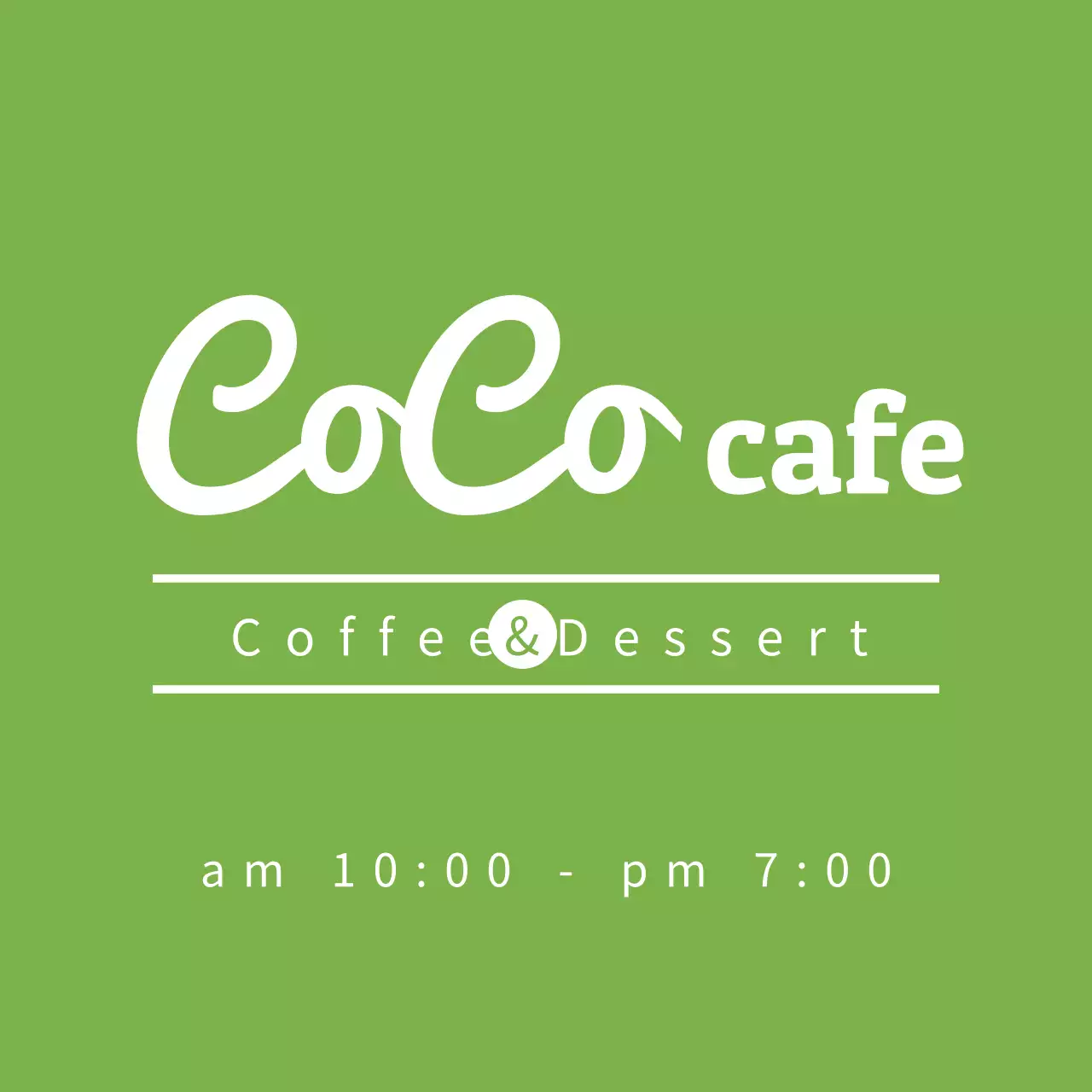 Green Simple Cafe Promotion Logo