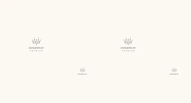 Toko perhiasan berlogo garis sederhana gading