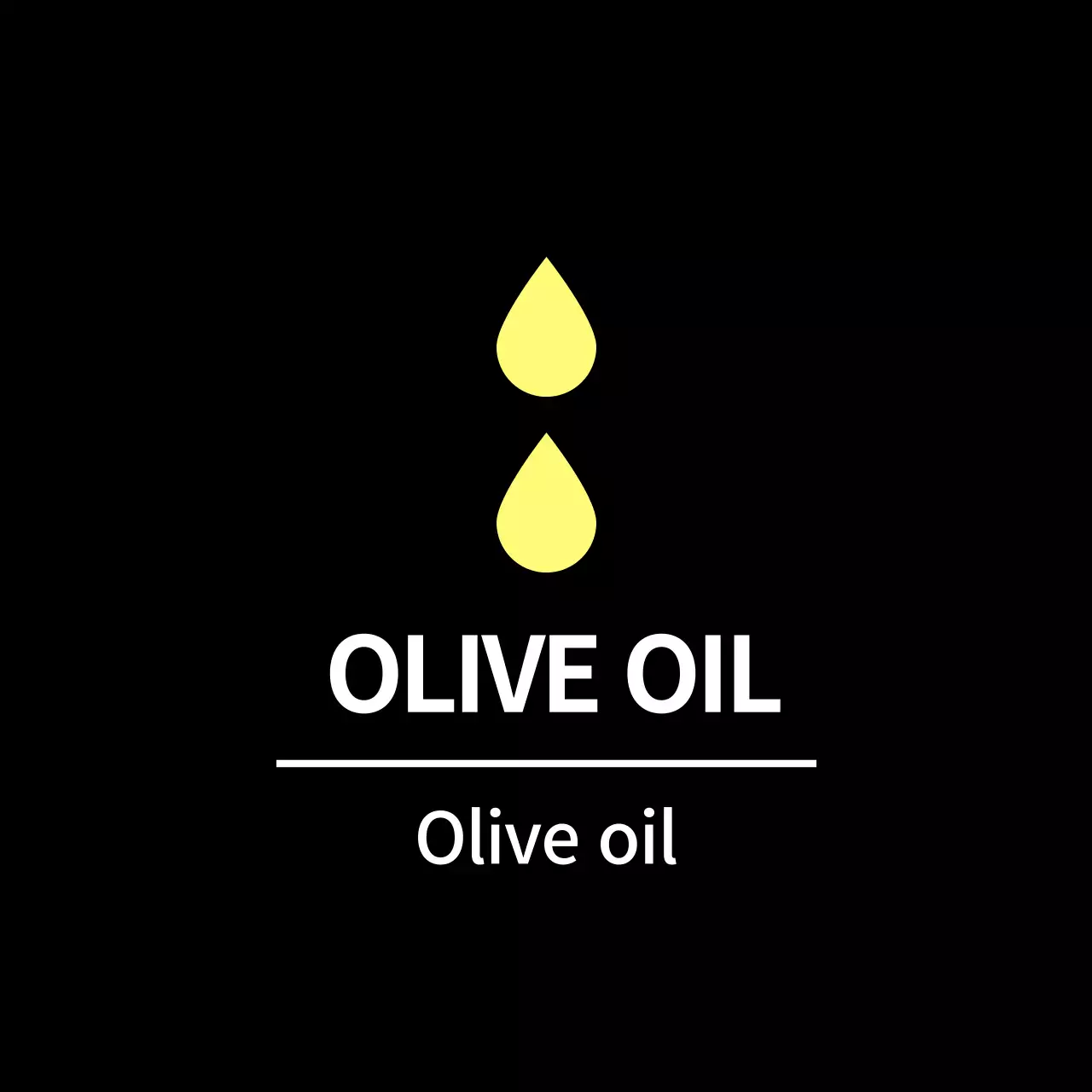 Stiker minyak zaitun hitam sederhana untuk label lauk pauk