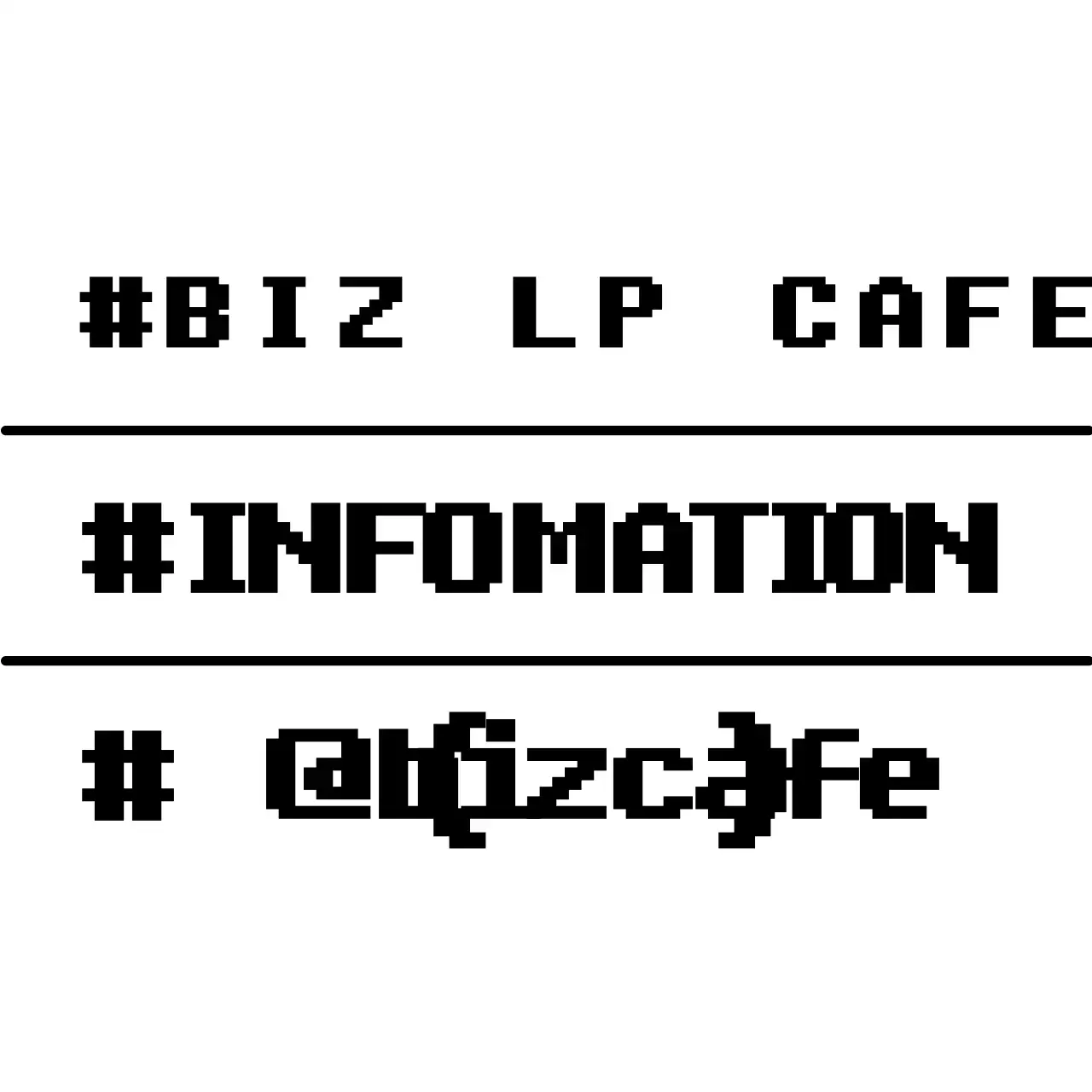 Simple and hip text stationery style cafe in black