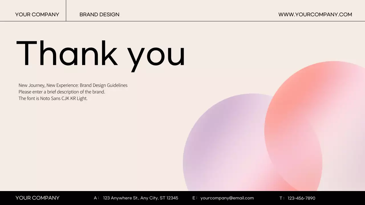 A simple brand guideline with ivory and orange colors